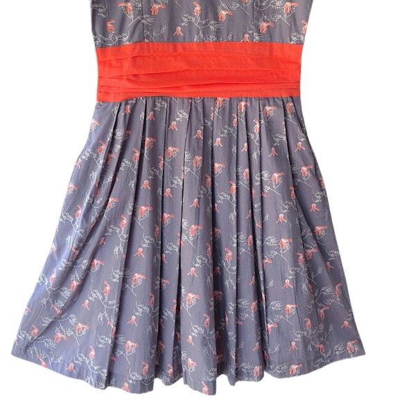 MATA TRADERS COTTON FIT & FLARE GIRAFFE PRINT CAP SLEEVE DRESS LINED | XS - Picture 5 of 10